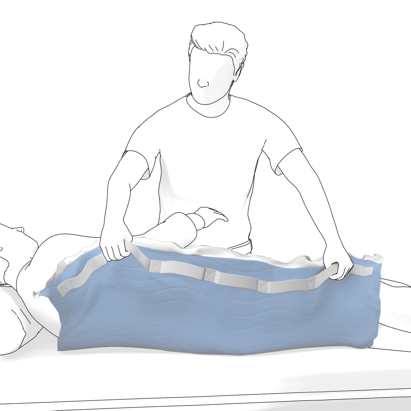 Absorbuojantis daugkartinis paklotas su rankenomis - Image 2